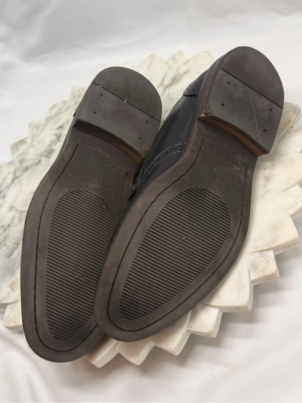 Vionic Bruno Black Leather Wingtip Oxford Dress Shoes Mens Size 10 US 43 EU